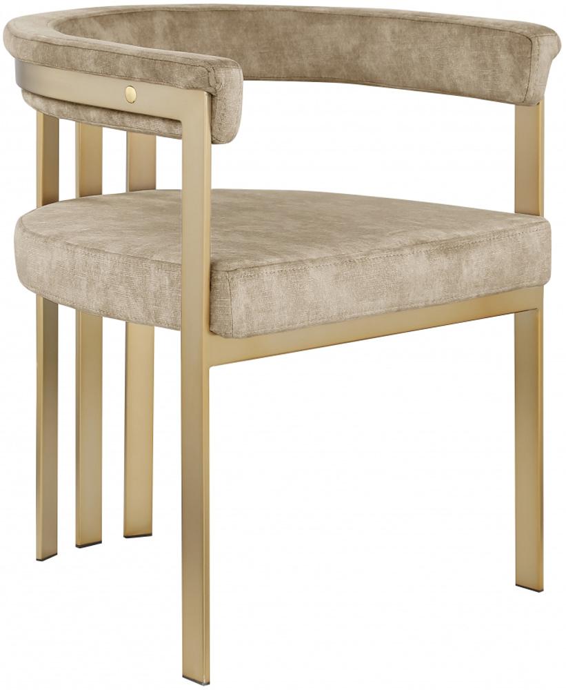 Meridian Furniture - Marcello Beige Velvet Dining Chair (Set of 2) - 595Beige-C veiw 1