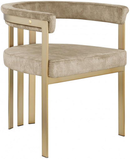 Meridian Furniture - Marcello Beige Velvet Dining Chair (Set of 2) - 595Beige-C veiw 1