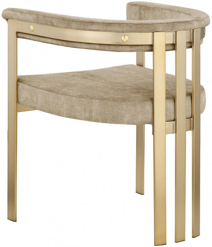 Meridian Furniture - Marcello Beige Velvet Dining Chair (Set of 2) - 595Beige-C veiw 2