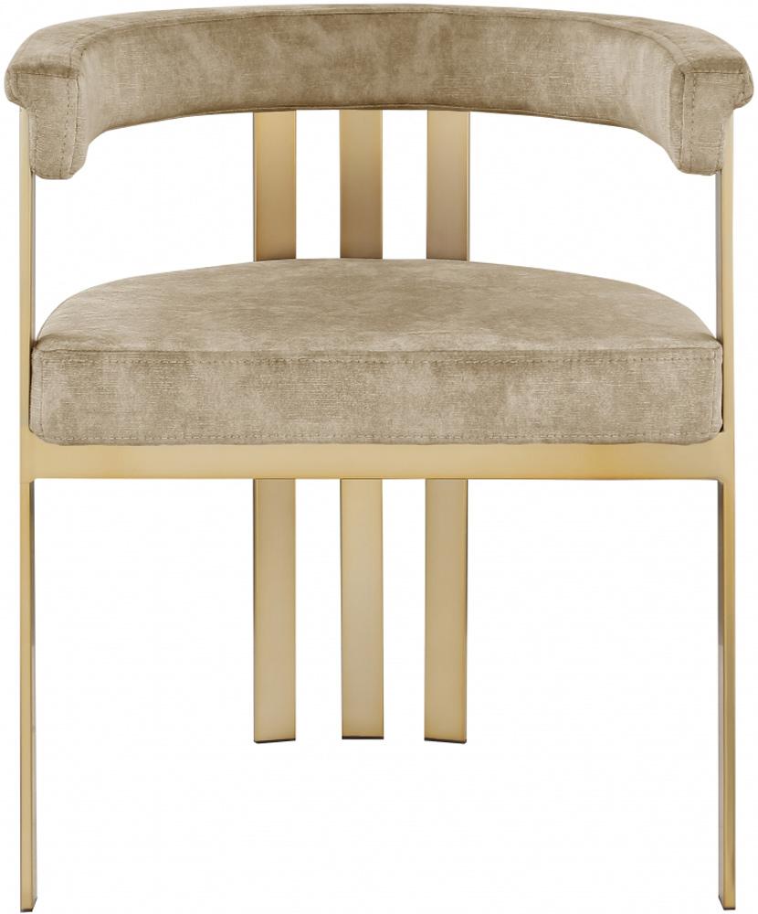 Meridian Furniture - Marcello Beige Velvet Dining Chair (Set of 2) - 595Beige-C veiw 3