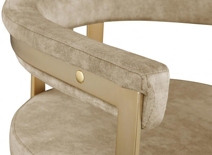 Meridian Furniture - Marcello Beige Velvet Dining Chair (Set of 2) - 595Beige-C veiw 4