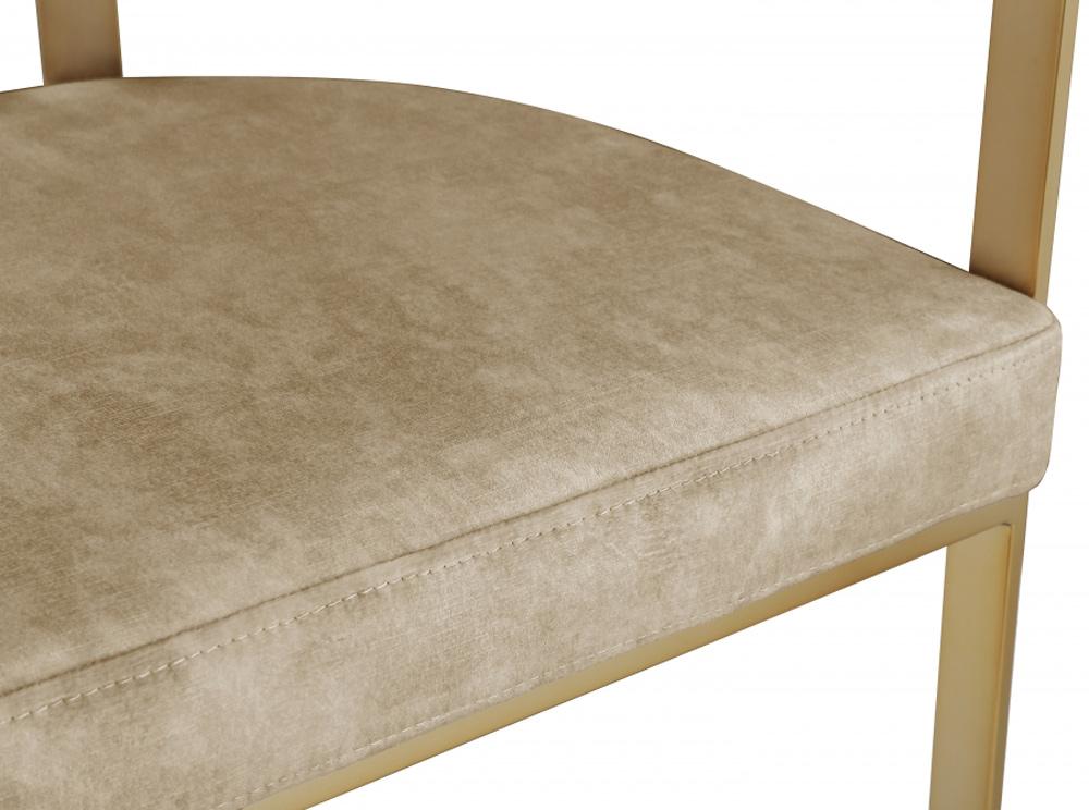 Meridian Furniture - Marcello Beige Velvet Dining Chair (Set of 2) - 595Beige-C veiw 5