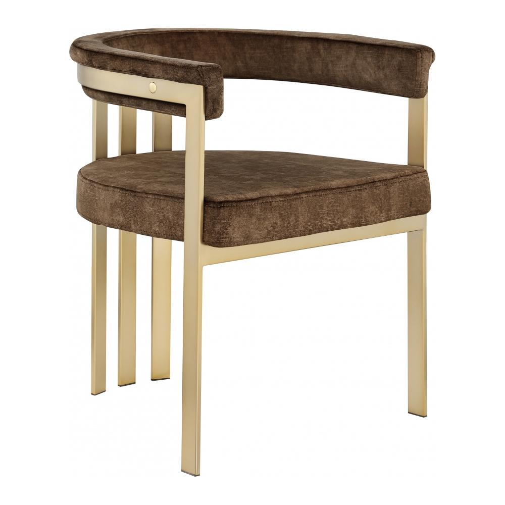 Meridian Furniture - Marcello Brown Velvet Dining Chair (Set of 2) - 595Brown-C veiw 1