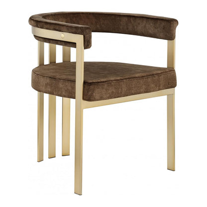 Meridian Furniture - Marcello Brown Velvet Dining Chair (Set of 2) - 595Brown-C veiw 1