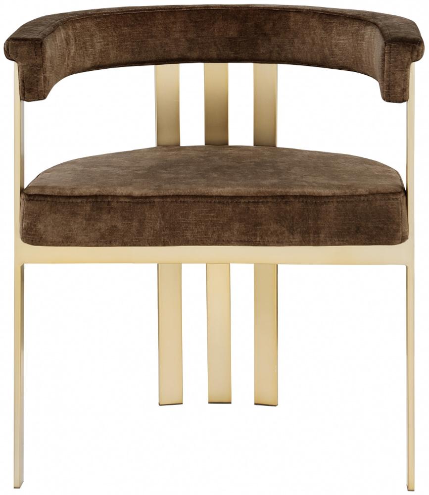 Meridian Furniture - Marcello Brown Velvet Dining Chair (Set of 2) - 595Brown-C veiw 3