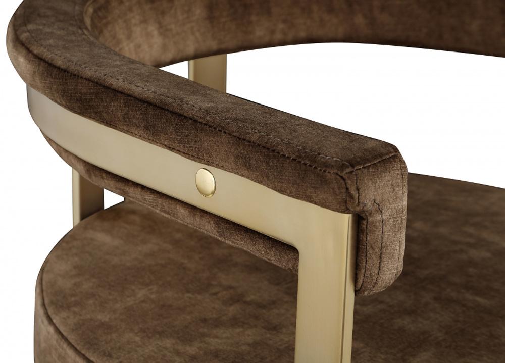 Meridian Furniture - Marcello Brown Velvet Dining Chair (Set of 2) - 595Brown-C veiw 4
