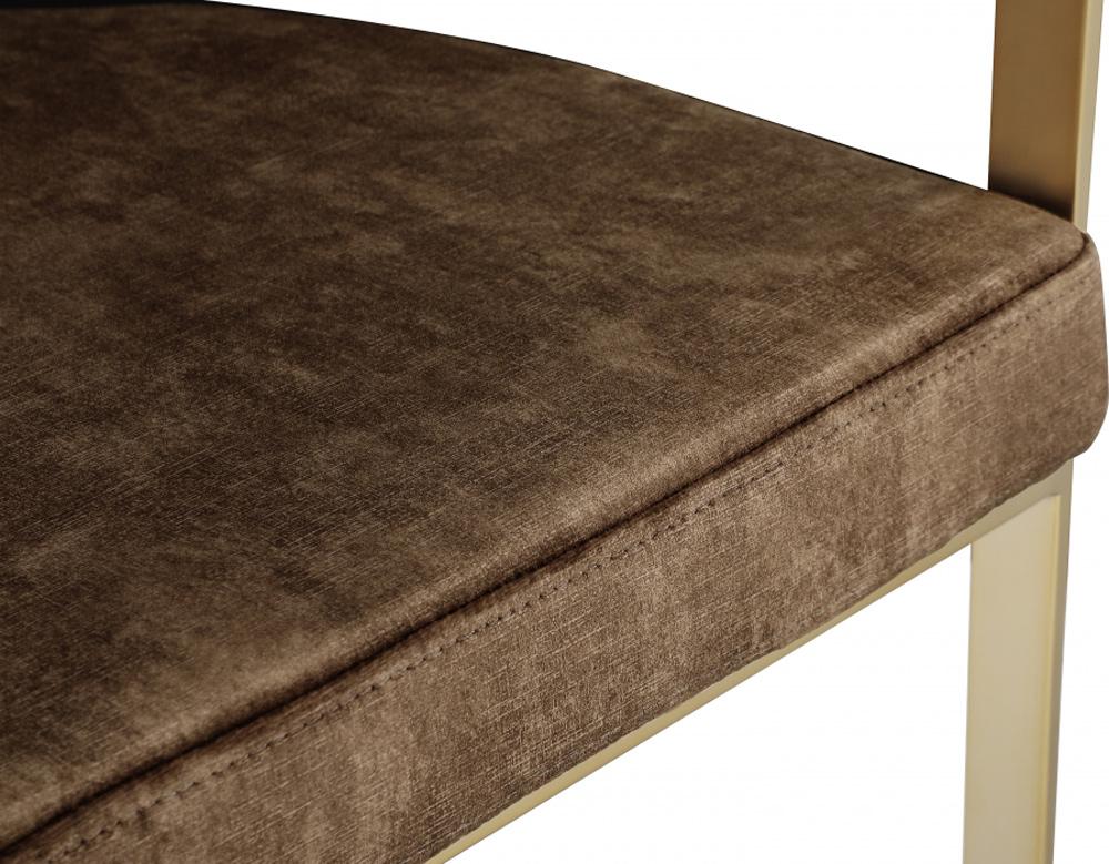 Meridian Furniture - Marcello Brown Velvet Dining Chair (Set of 2) - 595Brown-C veiw 5