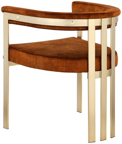 Meridian Furniture - Marcello Cognac Velvet Dining Chair (Set of 2) - 595Cognac-C veiw 2