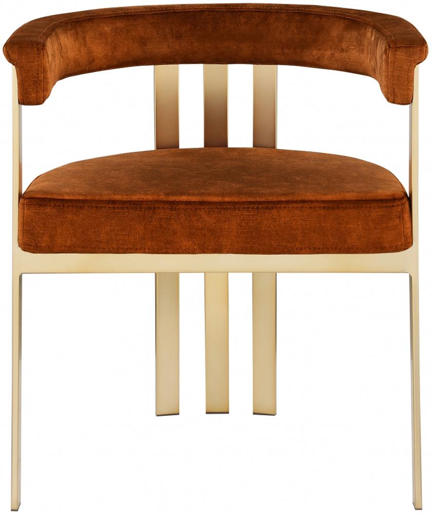 Meridian Furniture - Marcello Cognac Velvet Dining Chair (Set of 2) - 595Cognac-C veiw 3