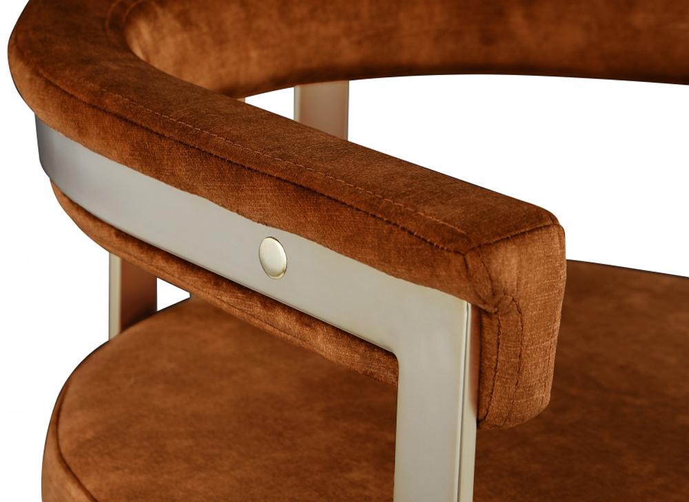 Meridian Furniture - Marcello Cognac Velvet Dining Chair (Set of 2) - 595Cognac-C veiw 4