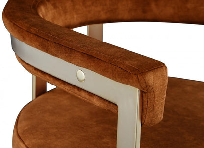 Meridian Furniture - Marcello Cognac Velvet Dining Chair (Set of 2) - 595Cognac-C veiw 4