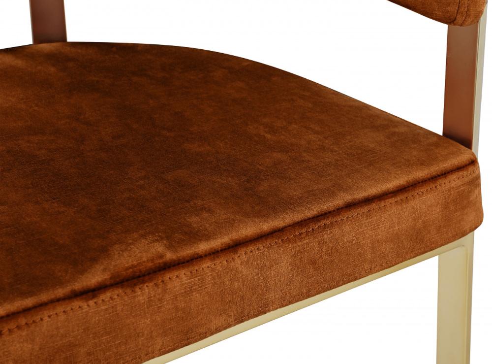 Meridian Furniture - Marcello Cognac Velvet Dining Chair (Set of 2) - 595Cognac-C veiw 5