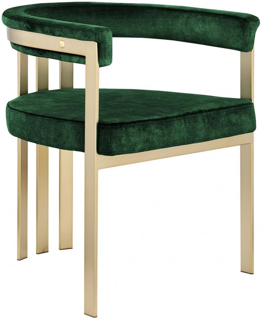 Meridian Furniture - Marcello Green Velvet Dining Chair (Set of 2) - 595Green-C veiw 1