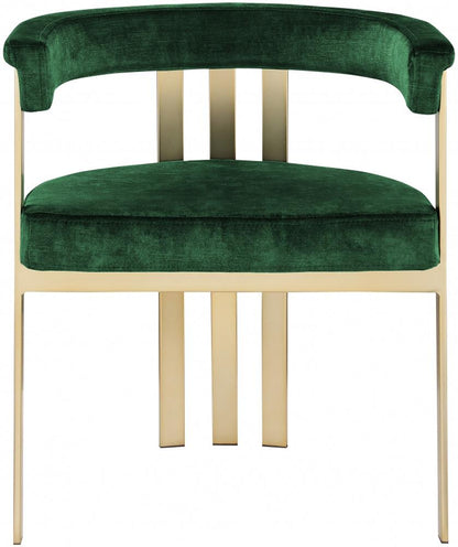 Meridian Furniture - Marcello Green Velvet Dining Chair (Set of 2) - 595Green-C veiw 3