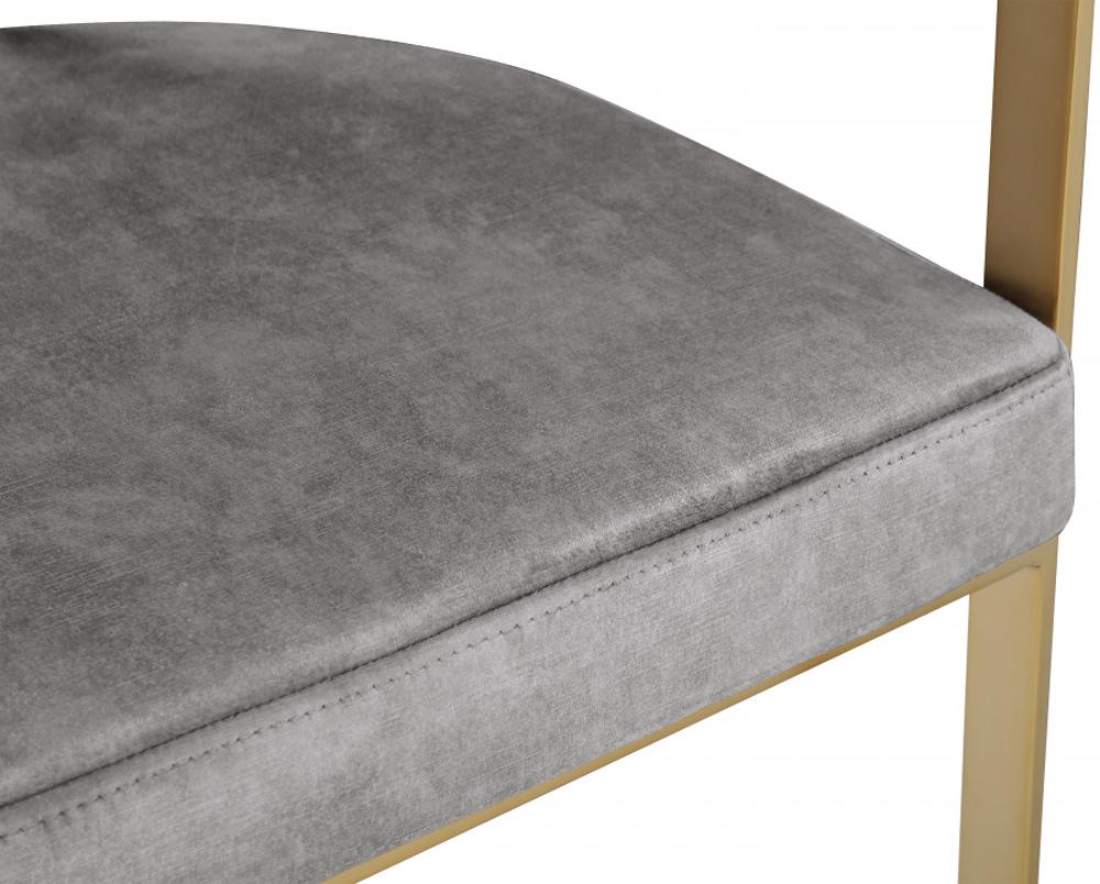 Meridian Furniture - Marcello Grey Velvet Dining Chair (Set of 2) - 595Grey-C veiw 5