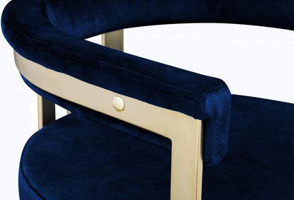 Meridian Furniture - Marcello Navy Velvet Dining Chair (Set of 2) - 595Navy-C veiw 4