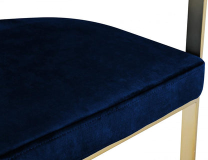Meridian Furniture - Marcello Navy Velvet Dining Chair (Set of 2) - 595Navy-C veiw 5