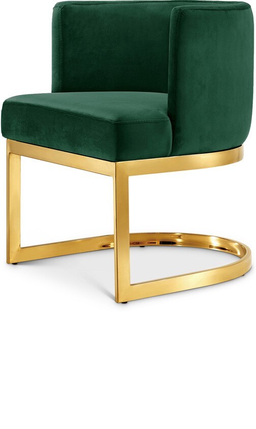 Meridian Furniture - Gianna Green Velvet Dining Chair - 718Green-C veiw 1