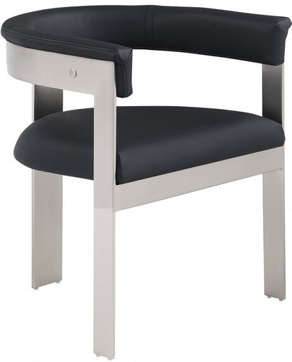 Meridian Furniture - Romeo Black Vegan Leather Dining Chair (Set of 2) - 726Black-C veiw 1