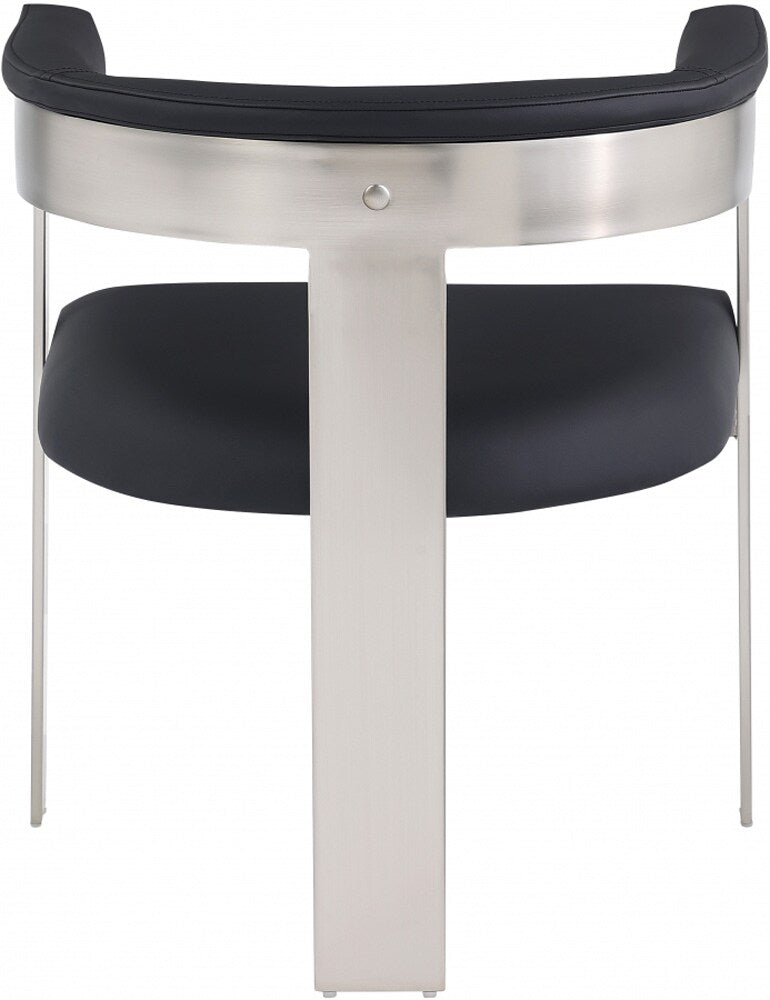 Meridian Furniture - Romeo Black Vegan Leather Dining Chair (Set of 2) - 726Black-C veiw 2