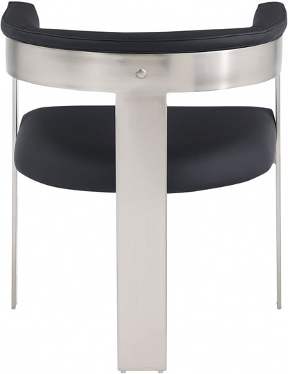 Meridian Furniture - Romeo Black Vegan Leather Dining Chair (Set of 2) - 726Black-C veiw 2