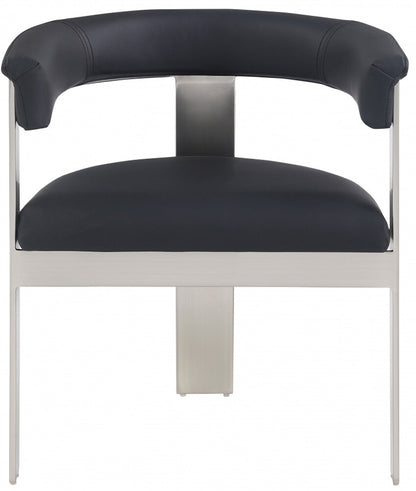 Meridian Furniture - Romeo Black Vegan Leather Dining Chair (Set of 2) - 726Black-C veiw 3