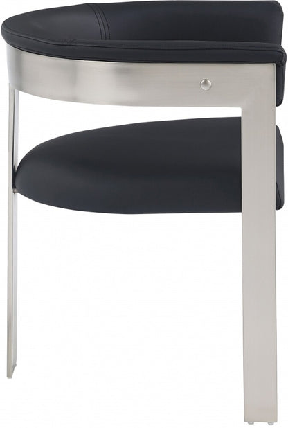 Meridian Furniture - Romeo Black Vegan Leather Dining Chair (Set of 2) - 726Black-C veiw 4