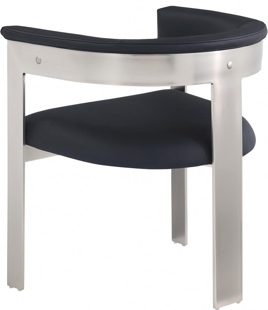 Meridian Furniture - Romeo Black Vegan Leather Dining Chair (Set of 2) - 726Black-C veiw 5