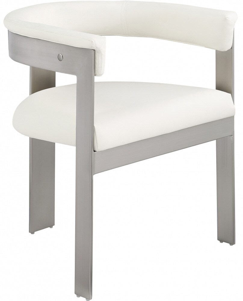 Meridian Furniture - Romeo Cream Vegan Leather Dining Chair (Set of 2) - 726Cream-C veiw 1