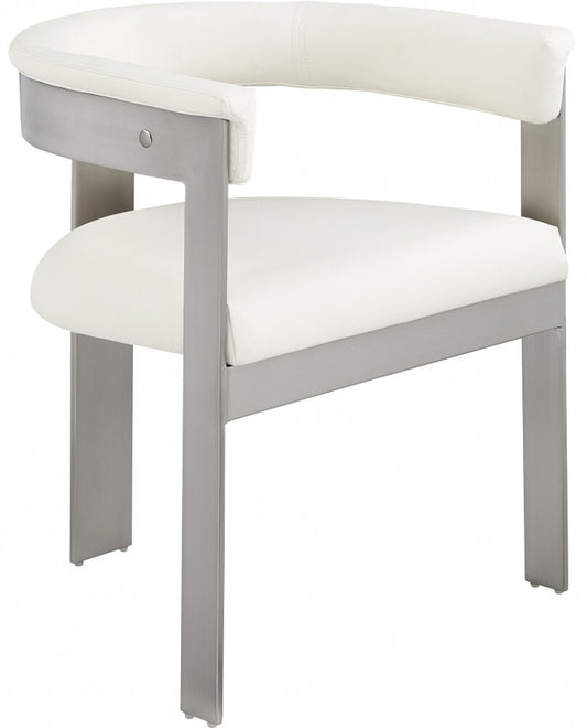 Meridian Furniture - Romeo Cream Vegan Leather Dining Chair (Set of 2) - 726Cream-C veiw 1