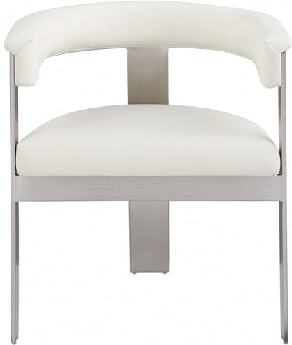 Meridian Furniture - Romeo Cream Vegan Leather Dining Chair (Set of 2) - 726Cream-C veiw 3