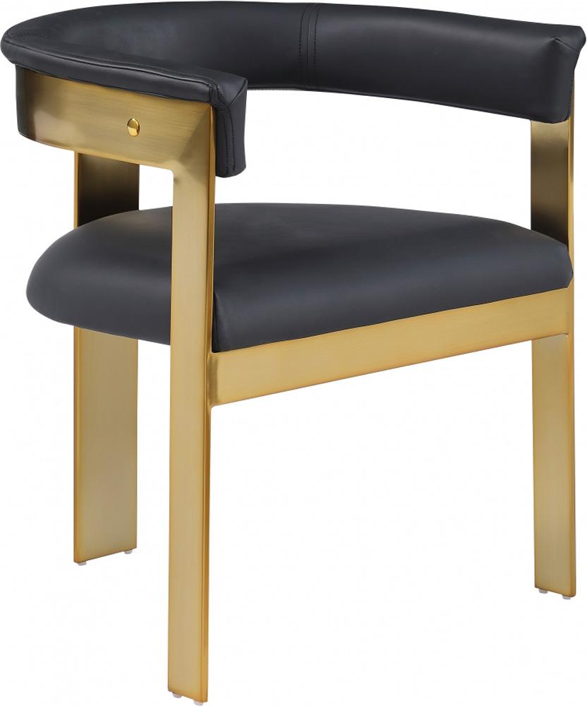 Meridian Furniture - Romeo Black Vegan Leather Dining Chair (Set of 2) - 831Black-C veiw 1