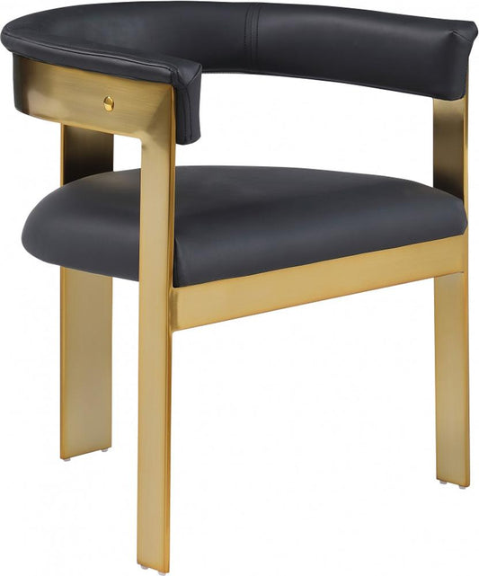 Meridian Furniture - Romeo Black Vegan Leather Dining Chair (Set of 2) - 831Black-C veiw 1