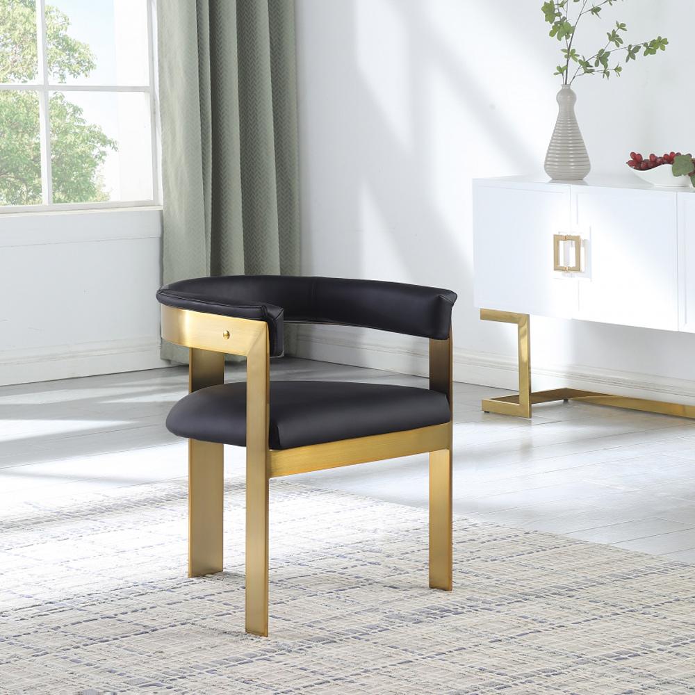 Meridian Furniture - Romeo Black Vegan Leather Dining Chair (Set of 2) - 831Black-C veiw 6
