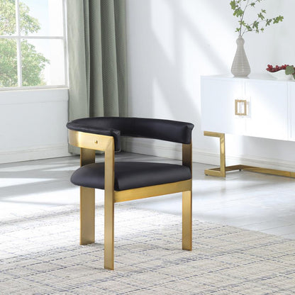 Meridian Furniture - Romeo Black Vegan Leather Dining Chair (Set of 2) - 831Black-C veiw 6
