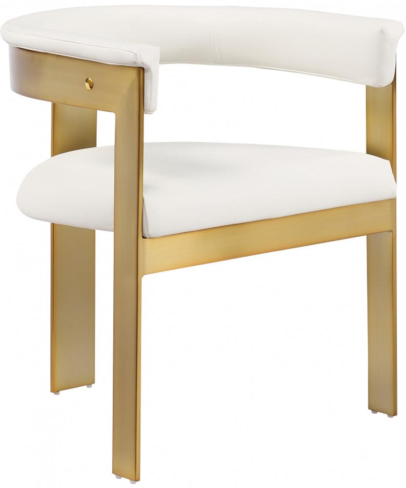 Meridian Furniture - Romeo Cream Vegan Leather Dining Chair (Set of 2) - 831Cream-C veiw 1