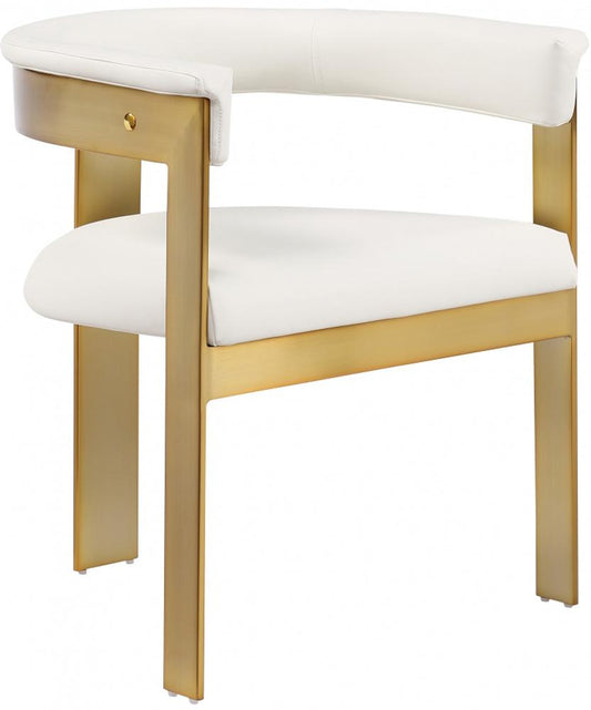 Meridian Furniture - Romeo Cream Vegan Leather Dining Chair (Set of 2) - 831Cream-C veiw 1