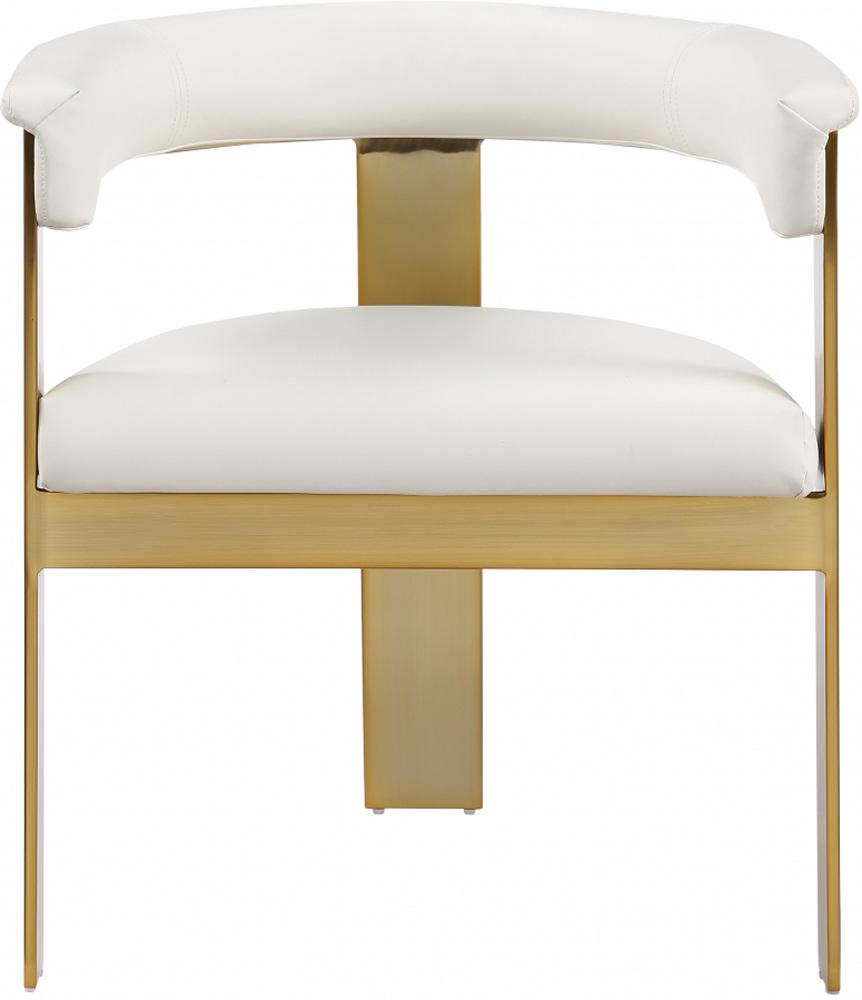 Meridian Furniture - Romeo Cream Vegan Leather Dining Chair (Set of 2) - 831Cream-C veiw 3