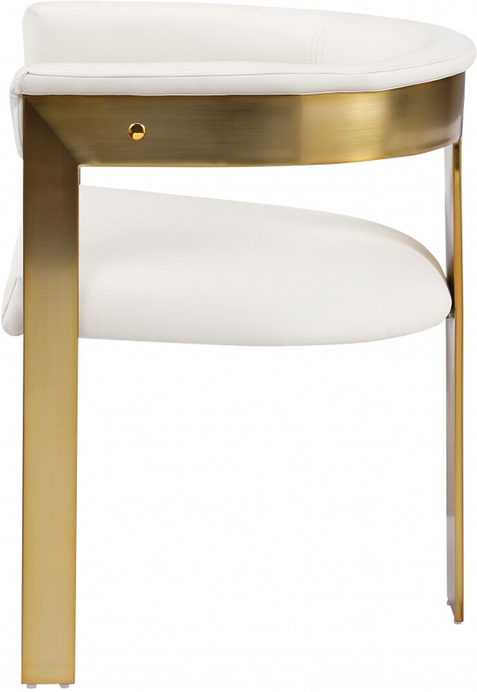 Meridian Furniture - Romeo Cream Vegan Leather Dining Chair (Set of 2) - 831Cream-C veiw 4
