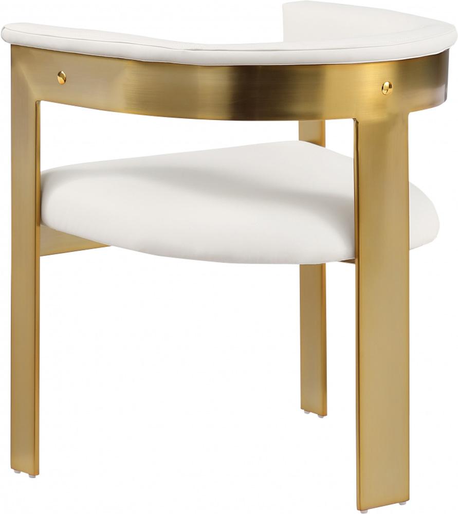 Meridian Furniture - Romeo Cream Vegan Leather Dining Chair (Set of 2) - 831Cream-C veiw 5