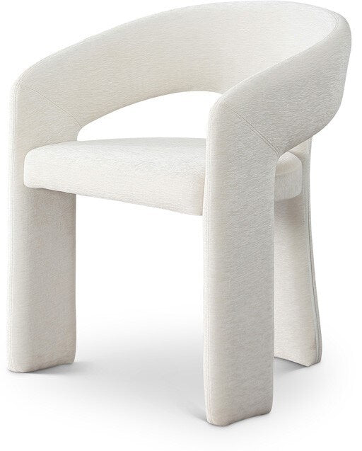 Meridian Furniture - Rendition Cream Plush Fabric Dining Chair (Set of 2) - 911Cream-C veiw 1