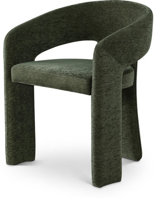 Meridian Furniture - Rendition Green Plush Fabric Dining Chair (Set of 2) - 911Green-C veiw 1
