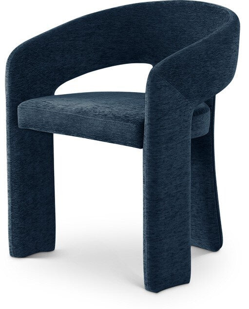 Meridian Furniture - Rendition Navy Plush Fabric Dining Chair (Set of 2) - 911Navy-C veiw 1