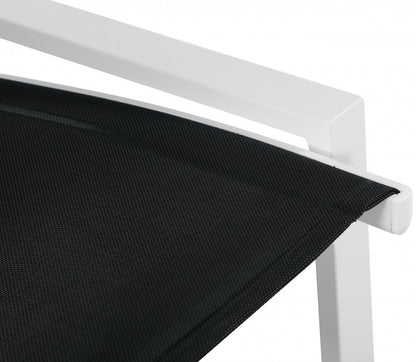 Meridian Furniture - Nizuc Black Mesh Water Resistant Fabric Outdoor Patio Aluminum Mesh Barstool (Set of 2) - 386Black-C veiw 5