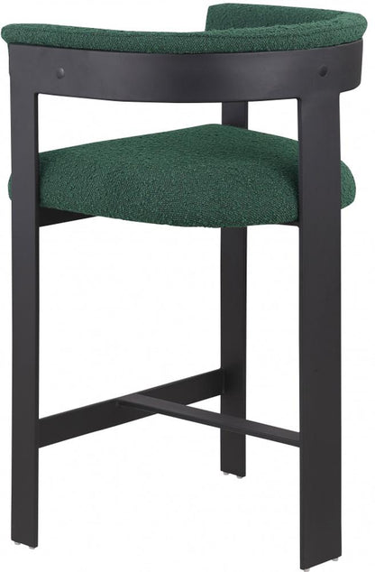 Meridian Furniture - Romeo Green Boucle Fabric Counter Stool (Set of 2) - 415Green-C veiw 5