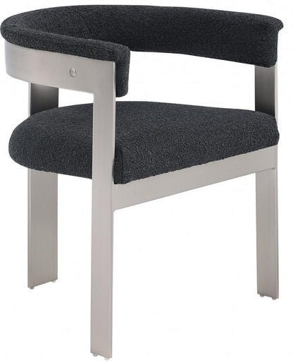 Meridian Furniture - Romeo Black Boucle Fabric Dining Chair (Set of 2) - 727Black-C veiw 1