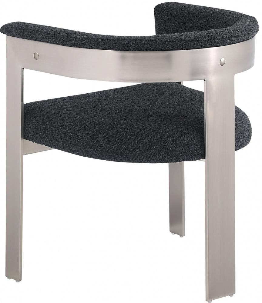 Meridian Furniture - Romeo Black Boucle Fabric Dining Chair (Set of 2) - 727Black-C veiw 5