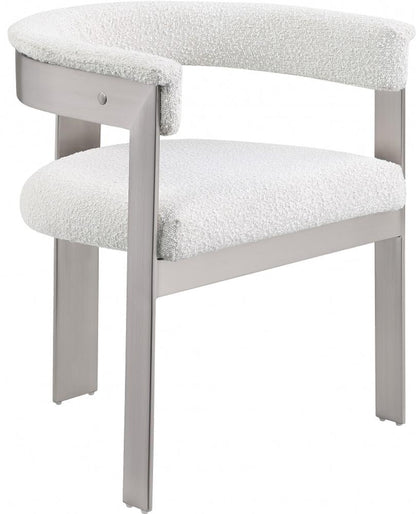 Meridian Furniture - Romeo Cream Boucle Fabric Dining Chair (Set of 2) - 727Cream-C veiw 1