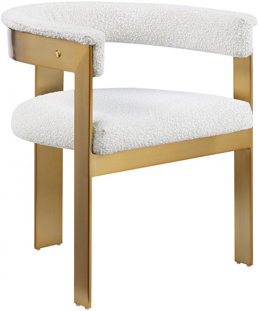 Meridian Furniture - Romeo Cream Boucle Fabric Dining Chair (Set of 2) - 832Cream-C veiw 1