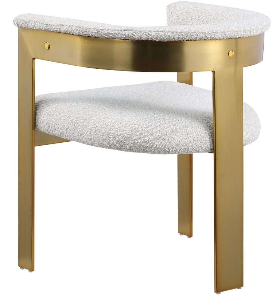 Meridian Furniture - Romeo Cream Boucle Fabric Dining Chair (Set of 2) - 832Cream-C veiw 5